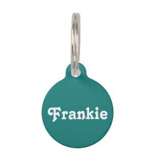 Retro Blauwgroen Huisdierpenning