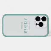Retro Blauwgroen social media merk Case-Mate iPhone Case (Achterkant (horizontaal))