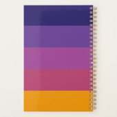 Retro Bleu Violet Prune Orange Rayure 2026 Nom (Dos)