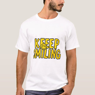 Retro Blijf Glimlachen Smiley Face T-shirt