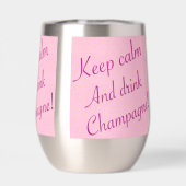 Retro Blijf kalm en Drink champagne (Achterkant)