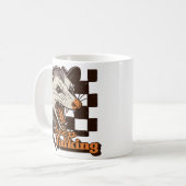 Retro Blijf praten Feral Possum: Angry Wild Animal Koffiemok (Voorkant links)