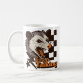 Retro Blijf praten Feral Possum: Angry Wild Animal Koffiemok (Links)