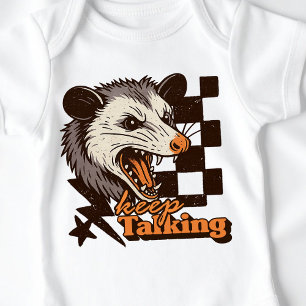 Retro Blijf praten Feral Possum: Angry Wild Animal Romper