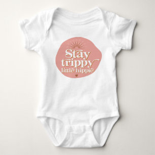 Retro Blijf Trippy Little Hippie Baby Jumper Romper