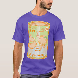 Retro blik perziken t-shirt