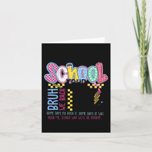 Retro Bliksemschicht Terug Naar School Tour Docent Kaart
