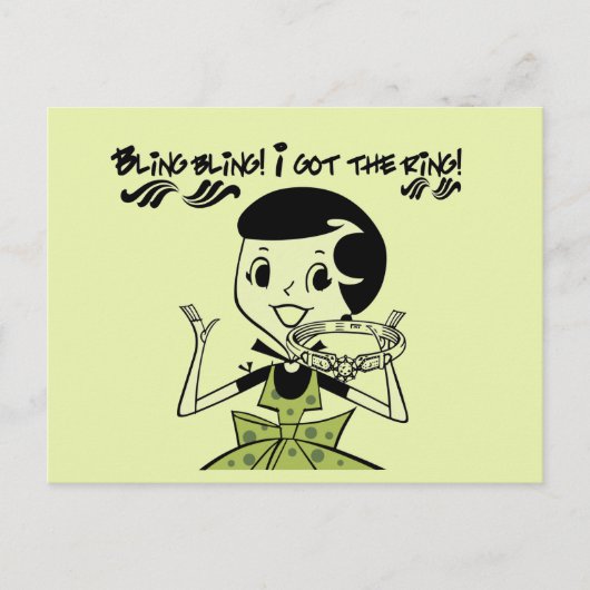 Retro Bling Ring Tshirts en cadeaus Briefkaart (Voorkant)