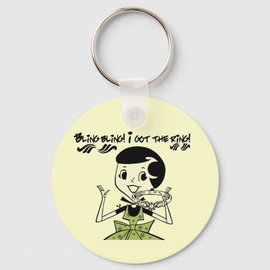 Retro Bling Ring Tshirts en cadeaus Sleutelhanger (Voorkant)