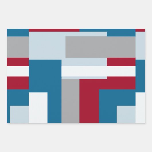 Retro Block Design 4 Inpakpapier Vel (Voorkant)