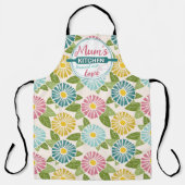 Retro Block Print Daisies Schort (Voorkant)