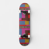 Retro Blocked Design 6 Skateboard (Voorkant)