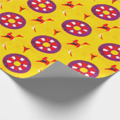 Retro Bloem Behang Cadeaupapier (Hoek)