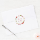 Retro Bloem Bruiloft Sticker (Envelop)