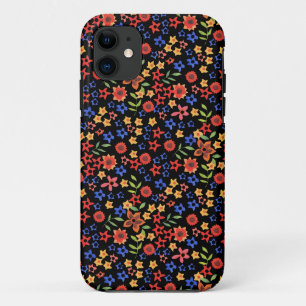 Retro bloem miniprint aangepaste iPhone 5/5s hoes