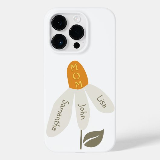 Retro Bloem Moeder, Kinder namen, Aangepaste bloem Case-Mate iPhone Case (Achterkant)