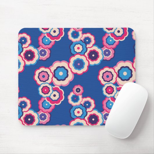 Retro Bloem Muismat (Met muis)