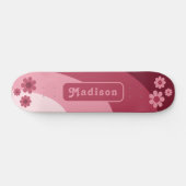 Retro Bloem Naam Skateboard (Horizontaal)
