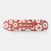 Retro Bloem Naam Skateboard (Horizontaal)