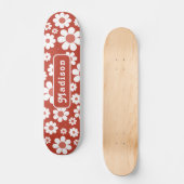 Retro Bloem Naam Skateboard (Voorkant)
