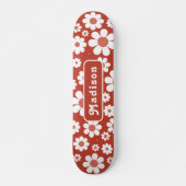Retro Bloem Naam Skateboard (Voorkant)