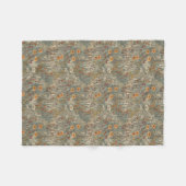 Retro, , bloem, natuurgebied fleece deken (Voorkant (Horizontaal))