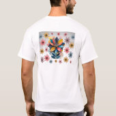 Retro bloem T-shirt (Achterkant)