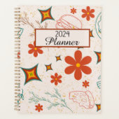 Retro  Bloemen 2024 Planner (Voorkant)