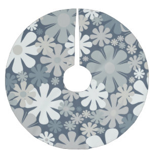 Retro Bloemen 60s 70s Esthetisch Bloemmotief Kerstboom Rok