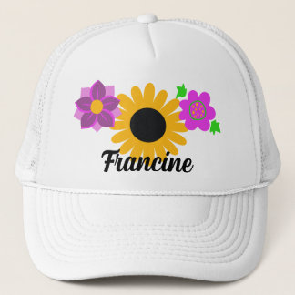 Retro Bloemen Aanpasbaar Trucker Pet