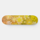 Retro Bloemen Abstract Zout Waterverf Schilderen Skateboard (Horizontaal)