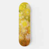 Retro Bloemen Abstract Zout Waterverf Schilderen Skateboard (Voorkant)