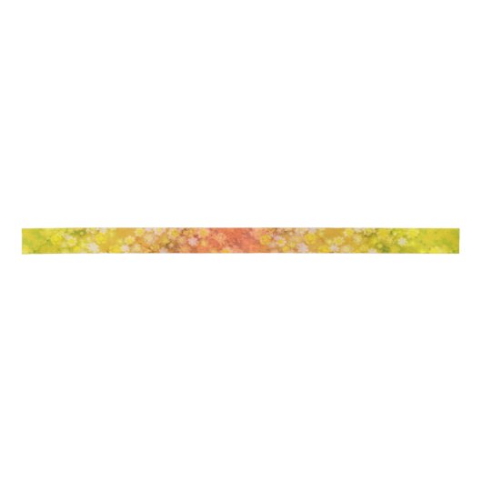 Retro Bloemen Abstracte Zoute Waterverf Patroon Lint (Voorkant)
