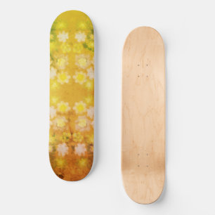 Retro Bloemen Abstracte Zoute Waterverf Patroon Skateboard