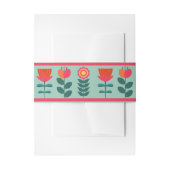 Retro Bloemen Boho Helder en Bold Bruiloft Uitnodigingen Wikkel (Voorkant Voorbeeld)