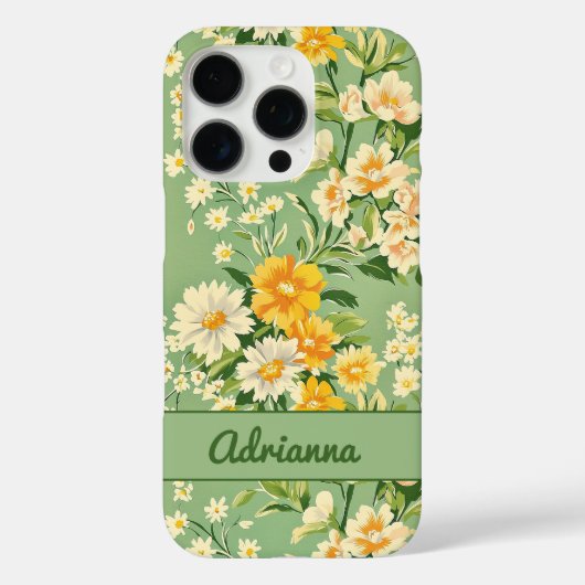 Retro Bloemen Case-Mate iPhone Case (Achterkant)