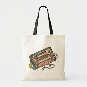  Retro Bloemen Cassettebandje Tote Bag