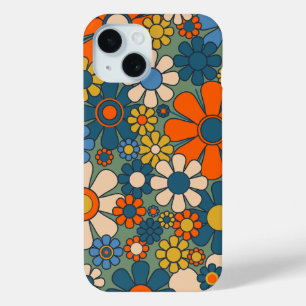 Retro Bloemen Groovy Multicolor 60s 70s Bloemen