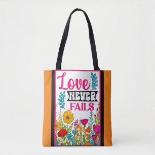 Retro Bloemen Inspirerend Draagtas