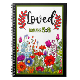 Retro Bloemen Inspirerend Notitieboek