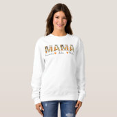 Retro Bloemen "MAMA" Sweatshirt met namen van Kind (Voorkant volledig)