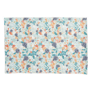 Retro Bloemen Naadloos Patroon Kussensloop