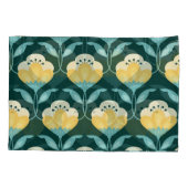 Retro Bloemen Naadloos  Patroon Kussensloop (Achterkant)