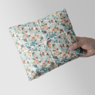 Retro Bloemen Naadloos Patroon Tissuepapier
