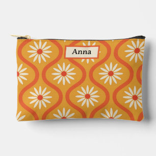 Retro Bloemen op Mid Century Oranje Ogee Custom Etui
