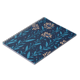Retro bloemen patroon notitieboek
