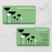 Retro Bloemen v2 - Sage Visitekaartje (Voorkant / Achterkant)