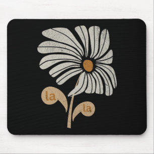 Retro Bloemen Vrouw Kinderloze Cat Lady Comm Muismat