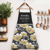 Retro Bloemen Vrouwen Naam Schort