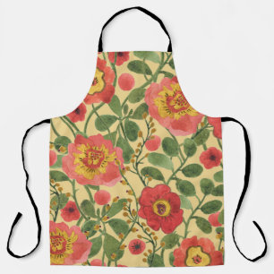 Retro Bloemen Waterverf: Tijdloze Elegantie Schort